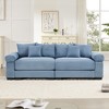 82.6" Oversized Cloud Modular Sectional Couch, Corduroy Fabric, Extra-Wide Armrests, Throw Pillows, Ergonomic Design - 2 of 4