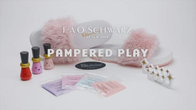 FAO Schwarz Slippers Pedicure Gift Set, 2 of 10, play video