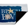 Stupell Industries Beach Love over Stripes Printed Outdoor Door Mat, design by Kim Allen, 18"x30" - 2 of 4