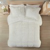 Kumasinova 2PCS/3PCS Long Fur Comforter Mini Set,Plush Reverse Bedding Comforter Sets with Shams,Oeko-Tex Certified - 2 of 4