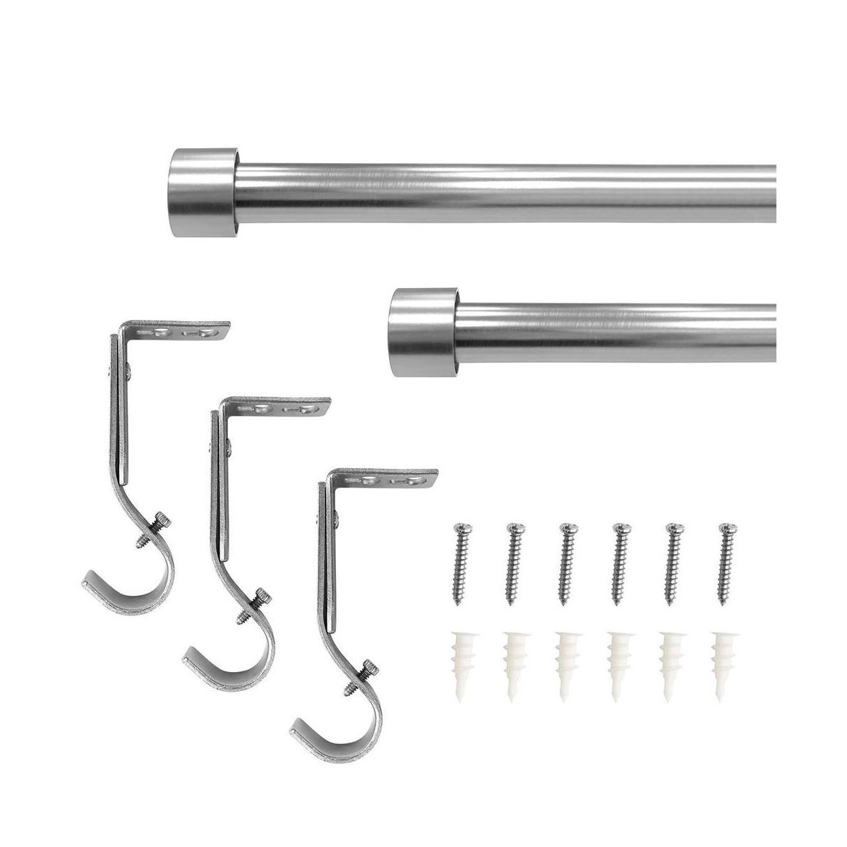 Lumi Home Furnishings End Cap Curtain Rod Set - thumbnail 10