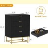 Garvee 4-Drawer MDF Dresser with Gold Metal Legs and Handles – Minimalist Storage Chest for Bedroom, Living Room, Hallway, Entryway - 2 of 4