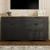 TV Stand With 2 Drawers And Adjustable Shelves For TVs Up To 70",Versatile Wood Grain TV Stand With Handles,TV Stand For Living Room -Maison Boucle - 2 of 4