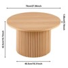 GlasFlength Coffee Tables, Classic Coffee Table, Timeless Elegance, Versatile Placement, Beige, 27.56"*27.56"*16.73" - 4 of 4