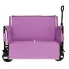 Kumasinova Convertible Folding Wagon Cart with Bench Seat &Storage,Heavy-Duty Utility Wagon with 180L Cargo Space for Beach,Camping,Garden,Sports - 2 of 4