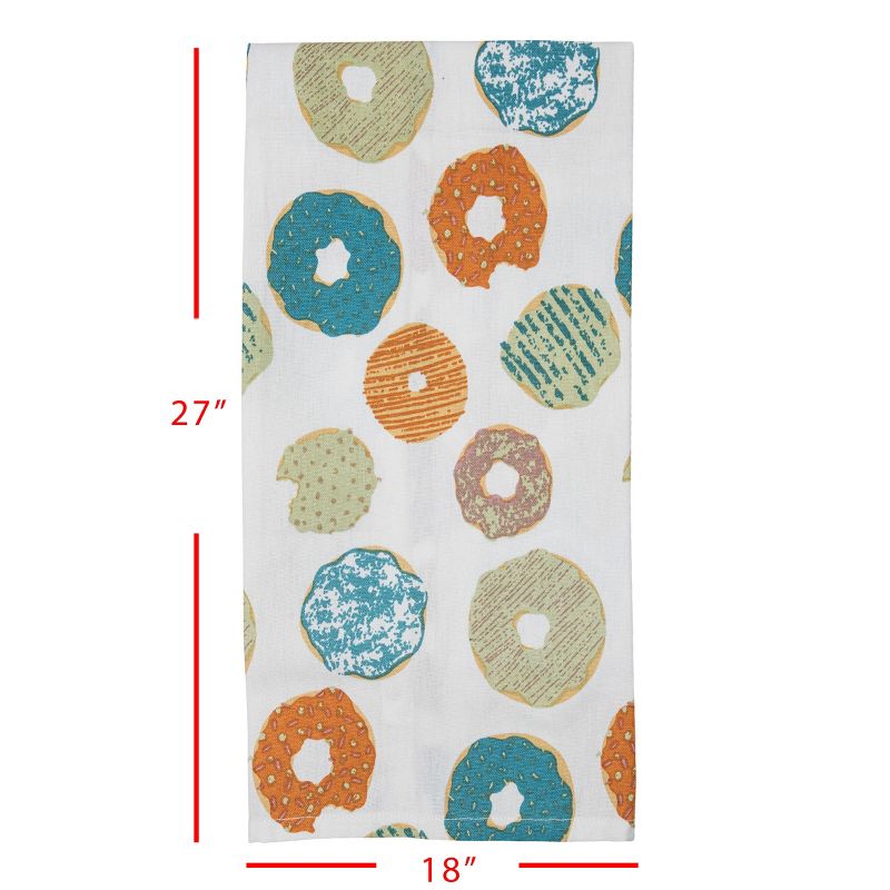 Yummy Donuts Multi Cotton Tea Towel - Foreside Home & Garden, 4 of 6