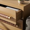 Raquel 3 Drawer Chest - CHS6602 - Taupe/Gold/Brown Faux Leather - Safavieh - 2 of 4
