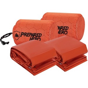 Prepared Hero 2pk Emergency Sleeping Survival Bag Thermal Bivy Sack - 1 of 4