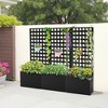 TUYOHW Metal Planter Box with Trellis, Metal Raised Garden Bed with Trellis, Garden Box for Climbing Plants, Flower - 4 of 4