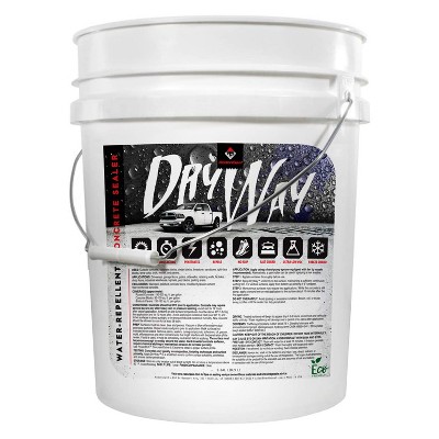 RadonSeal DryWay Penetrating Clear Sealer for Outdoor Concrete Driveway, Walkway, & Garage, Reflects Water, Damages, & Stains, 5 Gallon Bucket