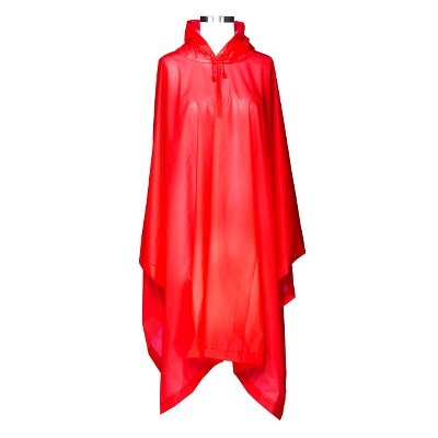 red poncho