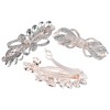 Unique Bargains Women's Sparkly Rhinestones Hair Clips Hair Barrettes Hairpin 3 Pcs - 3 of 4