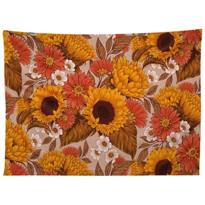 Avenie Sunflower Meadow Neutral Tapestry - Society6
