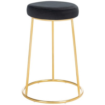 Kellie Round Counter Stool - Black/gold - Safavieh. : Target