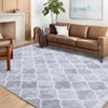 Area Rug Washable Non Slip Backing Boho Trellis Rug Low Pile Distressed Floor Carpet Retro Accent Rug for Living Room Bedroom - 2 of 4
