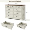 9 Drawer Farmhouse Dresser, Rustic Chest of Drawers with Ample Storage, Solid Wood Look & Metal Handles, Bedroom Clothes Organizer - 2 of 4