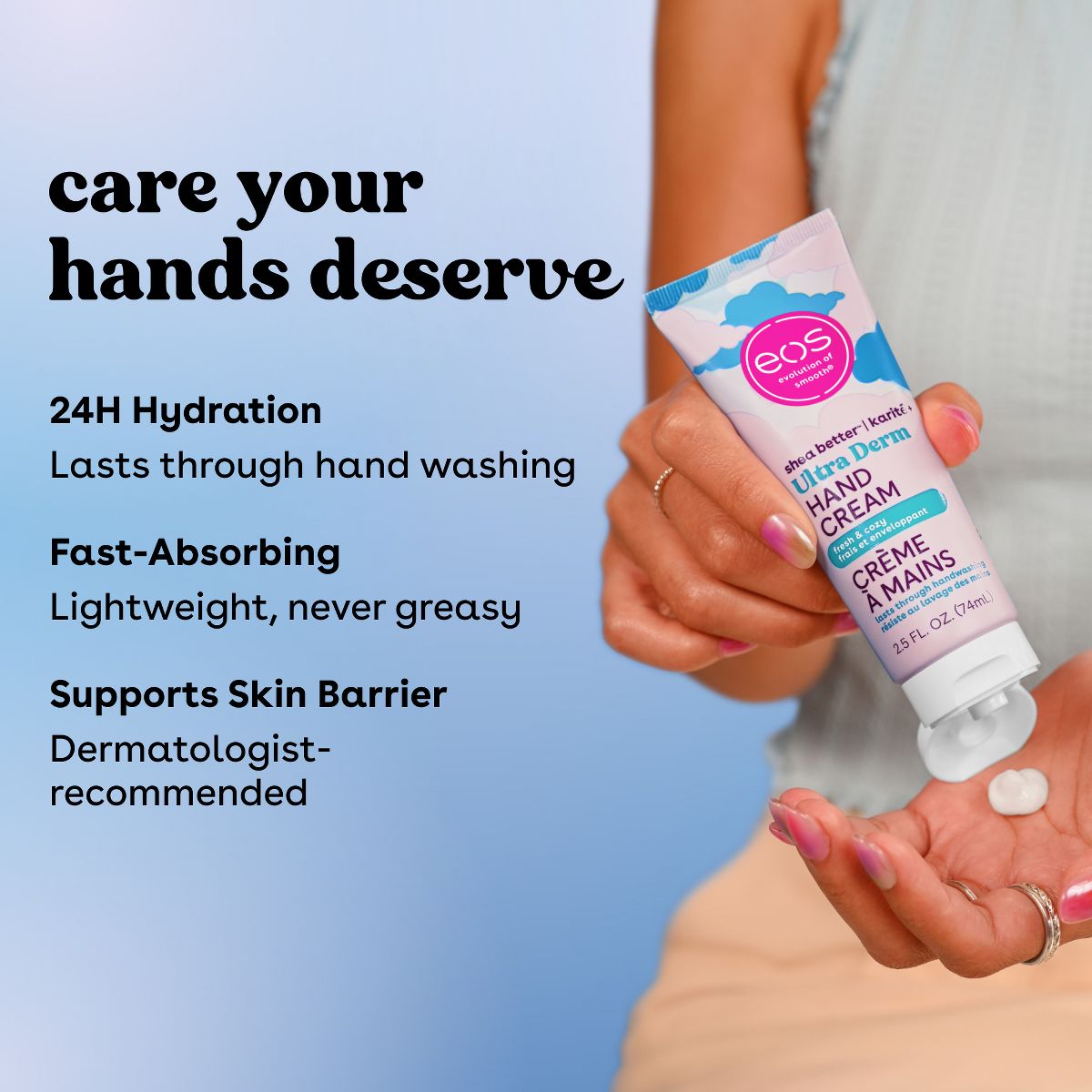 eos Shea Better Ultra Derm Hand Cream - Fresh & Cozy - 2.5oz - thumbnail 4