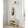 28.7" Shoe Rack Bench 3-Tier Shoe Shelf Storage Bench with Metal Mesh Shelves and Seat Shoe Rack - 2 of 4