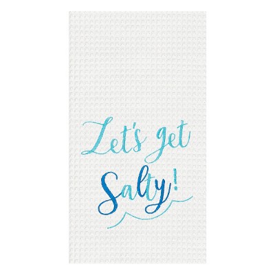 C&F Home Lets Get Salty Waffle Weave Cotton Kitchen Towel
