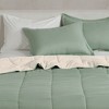 Solid / Printed Reversible Comforter and Sham Set - Great Bay Home - 3 of 4