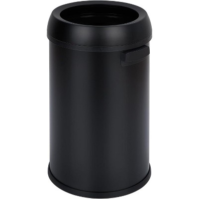 homfan 65L/17Gal Open Top Trash Can, Heavy Duty Stainless Steel Rubbish Bin