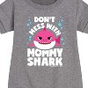 Girls' - Baby Shark - Don't Mess With Mama Shark Graphic Short Sleeve Fleece Dress - 2 of 4