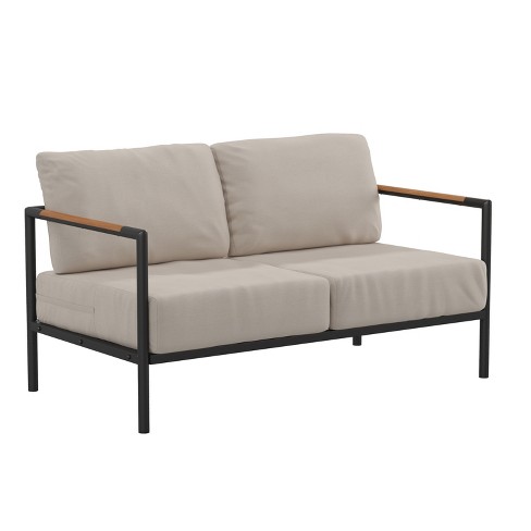 3-seat Outdoor Patio Sofa Couch Chair Patio Aluminum 5 Thick Cushions  (grey) : Target