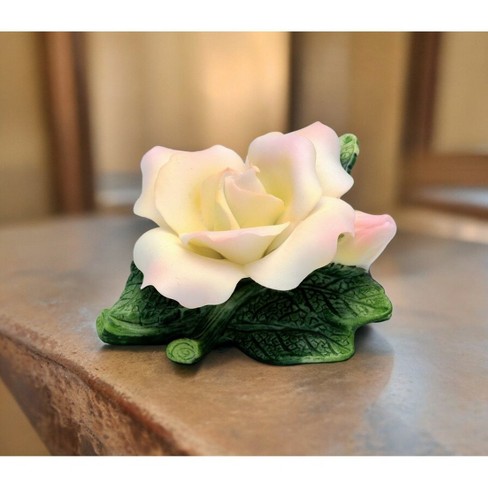 Kevins Gift Shoppe Ceramic Mini Peace Rose Flower Figurine - image 1 of 3