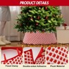 Christmas Tree Collar, Christmas Decorations 33.5 Inch - Diamond Pattern Tree Skirt with 2 Clips, Stand Base Cover - 4 of 4