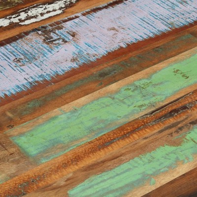 Farmhouse Chic Reclaimed Wood Square Coffee Table, Multicolor