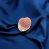 Slickblue Women's Rose Gold Brass Ring with Synthetic Rose Pearl - Heart Design, Single-Tone Finish, Size 5-10 - 2 of 4