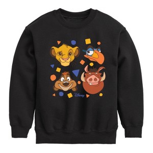 Boys' - Disney - Simba, Pumbaa, Timon, & Zazu Graphic Long Sleeve Fleece Sweatshirt - 1 of 4