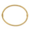 Black Bow Jewelry 3.2mm 10k Yellow Gold Textured Round Hinged Bangle Bracelet - 2 of 4