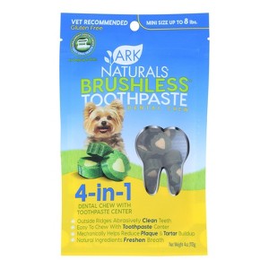 Ark Naturals Brushless Toothpaste Dog's Dental Chews Mini Size - 4 oz - 1 of 4