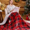 Heated Blanket Electric Queen, Heating Queen with 10 Heats Levels/8 Hours Auto Off, Red Plaid Flannel Blanket Winter Warmer for Adults - 2 of 4