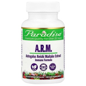 A.R.M. Astragalus, Reishi Maitake Extract, 60 Vegetarian Capsules, Paradise Herbs - 1 of 4