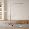 Rolling Z Clothes Rack, 220 LBS Z Base Heavy Duty Garment Rack with Lockable Casters for Home, Living Room, Bedroom, Clothing Store Display - 2 of 4