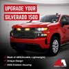 AMERICAN MODIFIED Armor Front Grille w/ LED Amber Lights & Emblem Holder, Compatible with 2019-2021 Chevy Silverado 1500 Models, Matte Black - 3 of 4