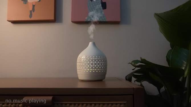 300ml Cutout Ceramic Color Changing Oil Diffuser White - Opalhouse&#8482;, 2 of 15, play video