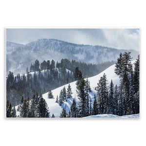 Stupell Industries Quiet Snowy Mountain Slopes Scattered Fir Trees Wall Plaque Art - 1 of 4