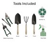 Nature Spring Gardening Tools With 7-Pocket Canvas Tote - Set of 8 - 4 of 4