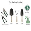 Nature Spring Gardening Tools With 7-Pocket Canvas Tote - Set of 8 - image 4 of 4