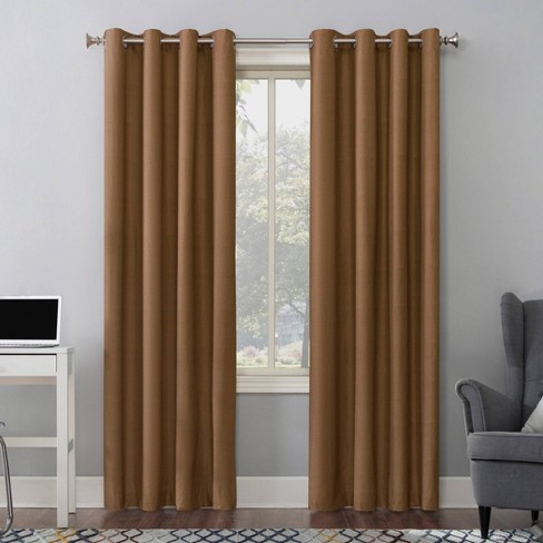 1pc Blackout Duran Thermal Insulated Window Curtain Panel - Sun