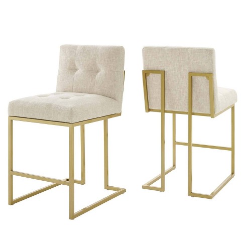Set Of 2 Privy Upholstered Fabric, Modway Outdoor Bar Stools