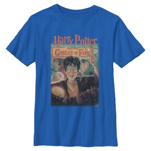 Boys Harry Potter and the Philosopher's Stone Goblet Of Fire Cover T Shirt - 1 of 4