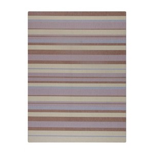Anji Mountain 36"x48" Avalon 1/4" Rug'D Chair Floor Mat Blue/Brown: Felt Backing, Stripe Pattern, Indoor Use, Spot Clean - 1 of 4