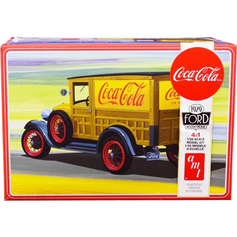Skill 3 Model Kit 1929 Ford Woody/Pickup 4-in-1 Kit "Coca-Cola" 1/25 Scale Model Car by AMT, 1 of 5
