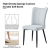 CAVINAS Mid Century Dining Chairs Set of 2/4,PU Leather Kitchen Chairs with Curved Back,Dining Room Chairs for Dining Table with Plated Metal Legs - 4 of 4