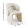 XINGHANZHENXUAN Brown 2 Piece Comfy Teddy Fabric Side Chair, Modern Single Sofa for Multi - Room Use, 3 Color Options - 4 of 4