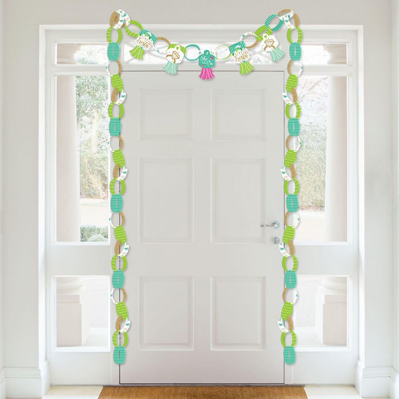 Big Dot of Happiness Final Fiesta - 90 Chain Links and 30 Paper Tassels Decoration Kit - Last Fiesta Bachelorette Party Paper Chains Garland - 21 feet, 3 of 8